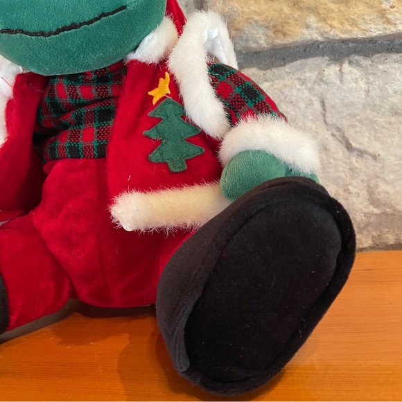Kurt Adler Singing Croaking Plush Christmas Frog Musical Jingle Bells 10" VIDEO - Picture 4 of 8